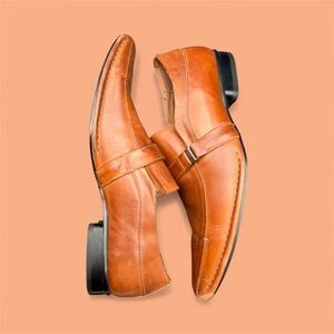 Fratelli Select Tan Leather Men's Slip-On Loafers, Size11M, B208-03